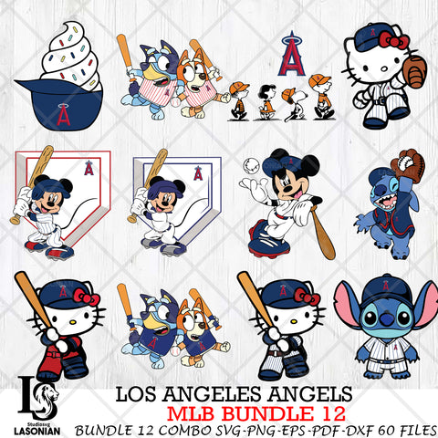 Los Angeles Angels MLB Bundle 12 Svg Eps Dxf Png File, Digital Download, Instant Download