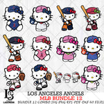 Los Angeles Angels MLB Bundle 12 Svg Eps Dxf Png File, Digital Download, Instant Download