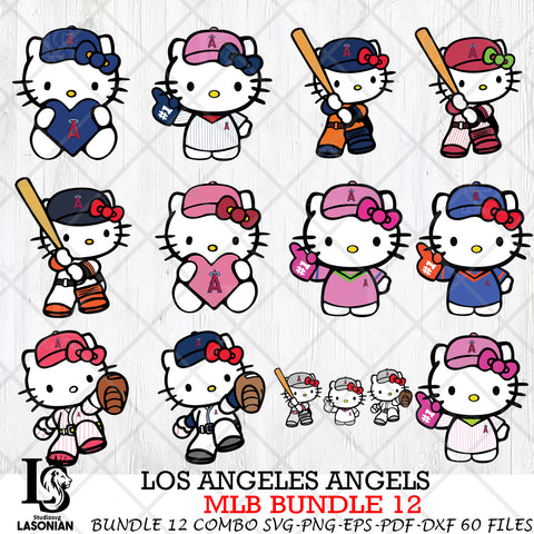 Los Angeles Angels MLB Bundle 12 Svg Eps Dxf Png File, Digital Download, Instant Download