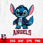 Los Angeles Angels Stitch Halloween Svg Eps Dxf Png File, MLB svg, Digital Download, Instant Download