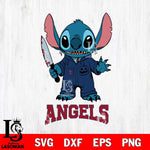 Los Angeles Angels Stitch Horror 2 Svg Eps Dxf Png File, MLB svg, Digital Download, Instant Download