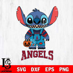 Los Angeles Angels Stitch Horror Halloween Svg Eps Dxf Png File, MLB svg, Digital Download, Instant Download