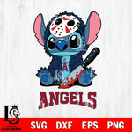 Los Angeles Angels Stitch Jason Voorhees Svg Eps Dxf Png File, MLB svg, Digital Download, Instant Download