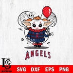 Los Angeles Angels Stitch Pennywise Halloween Svg Eps Dxf Png File, Digital Download, Instant Download