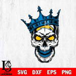 Los Angeles Chargers Badass king Skull SVG