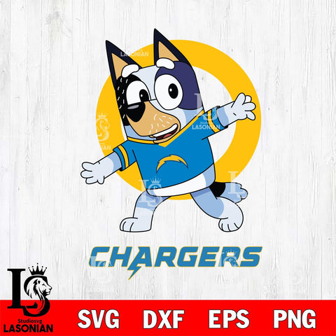 Los Angeles Chargers Bandit Heeler Rugby Svg Eps Dxf Png File, Digital Download ,Instant Download, Cricut File