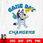 Los Angeles Chargers Bluey Game Day Svg Eps Dxf Png File, Digital Download, Instant Download