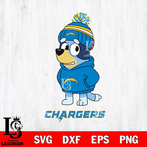 Los Angeles Chargers Bluey Hoodie rugby Svg Eps Dxf Png File, Digital Download ,Instant Download, Cricut File