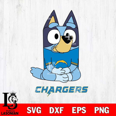 Los Angeles Chargers Bluey Styles Football Cricut Files,Bluey Svg file,Digital Download ,Instant Download