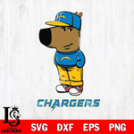 Los Angeles Chargers Chill Guy Svg