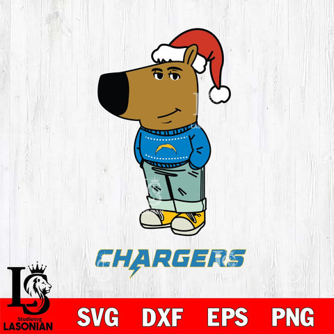 Los Angeles Chargers Chill Guy Christmas Svg Eps Dxf Png File,NFL Svg Files,Christmas svg ,Digital Download ,Instant Download