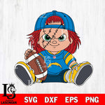 Los Angeles Chargers Chucky Horror 11 Svg Eps Dxf Png File, NFL svg, Digital Download, Instant Download