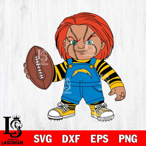 Los Angeles Chargers Chucky Horror 12 Svg Eps Dxf Png File, NFL svg, Digital Download, Instant Download