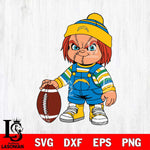 Los Angeles Chargers Chucky Horror 6 Svg Eps Dxf Png File, NFL svg, Digital Download, Instant Download