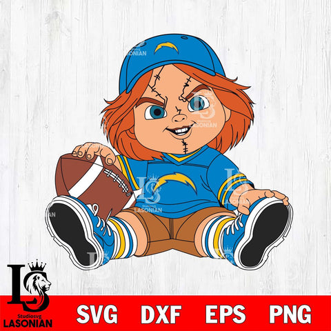 Los Angeles Chargers Chucky Horror 8 Svg Eps Dxf Png File, NFL svg, Digital Download, Instant Download