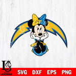 Los Angeles Chargers Cute Minnie Mouse