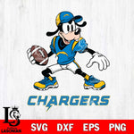 Los Angeles Chargers Goofy Disney, Svg Eps Dxf Png File, Digital Download