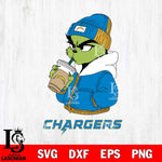 Los Angeles Chargers Grinch Bougie Christmas Svg Eps Dxf Png File,Cricut svg files, Digital Download, Instant Download