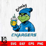 Los Angeles Chargers Grinchy Bougie Christmas Svg Eps Dxf Png File,Cricut svg files, Digital Download, Instant Download