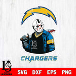 Los Angeles Chargers Jason Voorhees 10 Svg Eps Dxf Png File, Digital Download