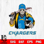 Los Angeles Chargers Jason Voorhees 2 Svg Eps Dxf Png File, Digital Download