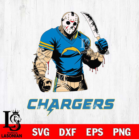 Los Angeles Chargers Jason Voorhees Svg Eps Dxf Png File, Digital Download