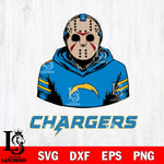 Los Angeles Chargers Jason Voorhees 4 Svg Eps Dxf Png File, Digital Download