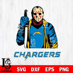 Los Angeles Chargers Jason Voorhees 6 Svg Eps Dxf Png File, Digital Download