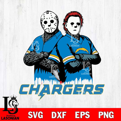 Los Angeles Chargers Jason Voorhees 8 Svg Eps Dxf Png File, Digital Download