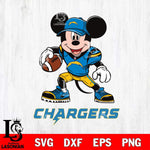 Los Angeles Chargers Mikey Mouse Disney, Svg Eps Dxf Png File, Digital Download