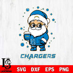 Los Angeles Chargers Santa Claus Coffe Svg Eps Dxf Png File,NFL Svg Files,Digital Download,Sublimation,Instant Download