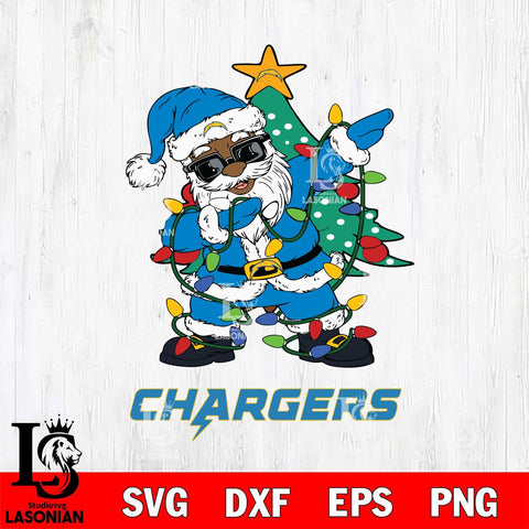 Los Angeles Chargers Santa Claus Ugly Christmas Svg Eps Dxf Png File,NFL Svg Files,Digital Download,Sublimation,Instant Download