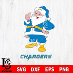 Los Angeles Chargers Santa claus Svg Eps Dxf Png File,NFL Svg Files,Digital Download,Sublimation,Instant Download