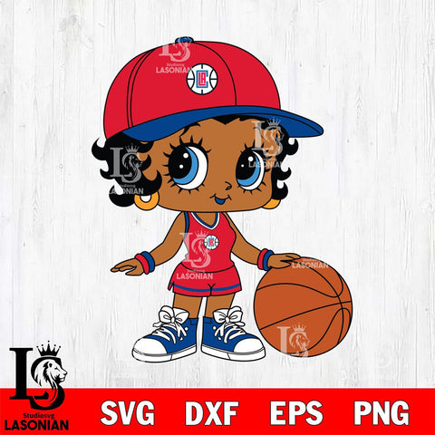 Los Angeles Clippers Betty Boop NBA 9 Svg Eps Dxf Png File, NBA svg, Digital Download, Instant Download