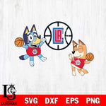 Los Angeles Clippers Bluey & Bingo Svg Eps Dxf Png File, Digital Download, Instant Download