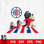 Los Angeles Clippers Bluey sport 6 Svg Eps Dxf Png File, Digital Download, Instant Download