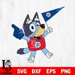 Los Angeles Clippers Bluey sport flag Svg Eps Dxf Png File, Digital Download, Instant Download