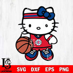 Los Angeles Clippers Hello Kitty basketball Svg Eps Dxf Png File, Digital Download, Instant Download