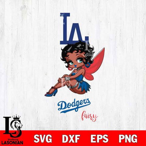 Los Angeles Dodgers Beauty Black Fairy Betty Boop