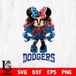 Los Angeles Dodgers Beauty Minnie Mouse Svg Eps Dxf Png File, Digital Download, Instant Download