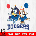 Los Angeles Dodgers Bluey & Bingo 11 Svg Eps Dxf Png File, MLB svg, Digital Download, Instant Download