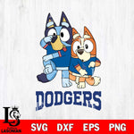 Los Angeles Dodgers Bluey & Bingo 18 Svg Eps Dxf Png File, MLB svg, Digital Download, Instant Download