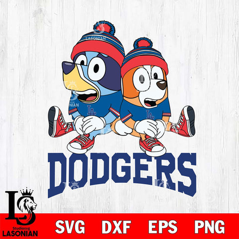 Los Angeles Dodgers Bluey & Bingo 8 Svg Eps Dxf Png File, MLB svg, Digital Download, Instant Download