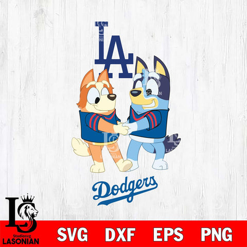 Los Angeles Dodgers Bluey Chilli Dance Svg Eps Dxf Png File, Digital Download, Instant Download