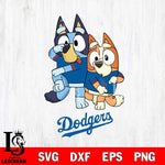 Los Angeles Dodgers Bluey Chilli Dance Mode Svg Eps Dxf Png File, Digital Download, Instant Download