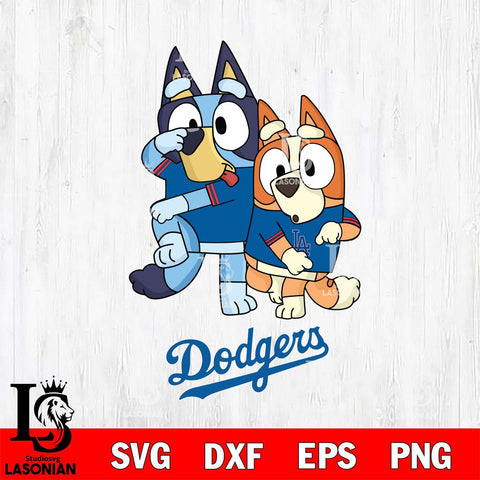 Los Angeles Dodgers Bluey Chilli Dance Mode Svg Eps Dxf Png File, Digital Download, Instant Download