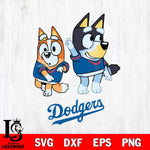 Los Angeles Dodgers Bluey Chilli Mode Dance Svg Eps Dxf Png File, Digital Download, Instant Download