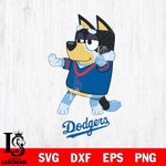 Los Angeles Dodgers Bluey Dad Dance Svg Eps Dxf Png File, Digital Download, Instant Download