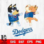 Los Angeles Dodgers Bluey Dance Svg Eps Dxf Png File, Digital Download, Instant Download