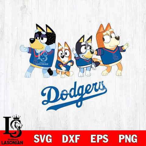 Los Angeles Dodgers Bluey Mode Dance Squats Svg Eps Dxf Png File, Digital Download, Instant Download